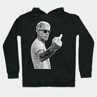 Anthony Bourdain middle finger pose Hoodie